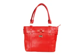 LEATHER HAND BAG 43804 (RED)