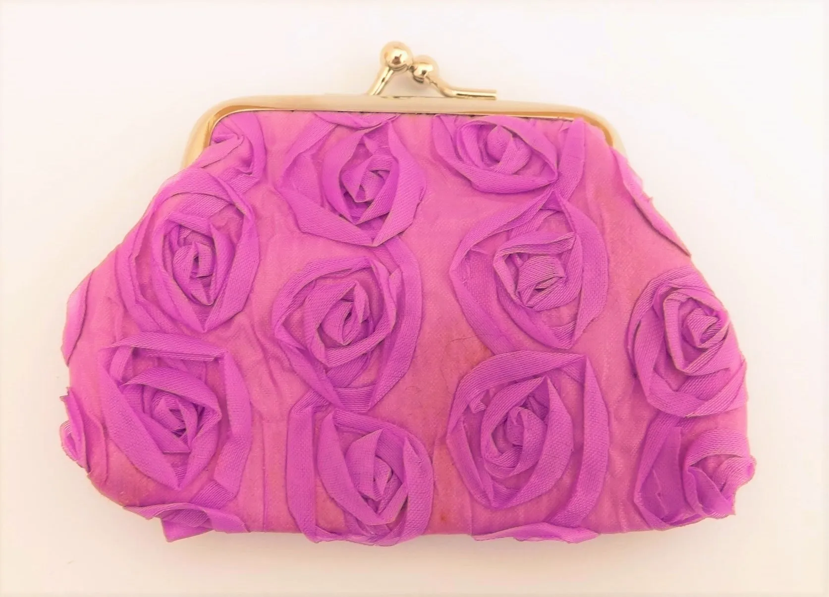 Light Purple Rose Vintage Style Coin Purse