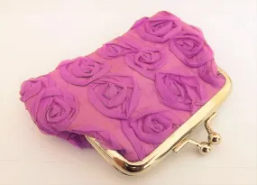 Light Purple Rose Vintage Style Coin Purse