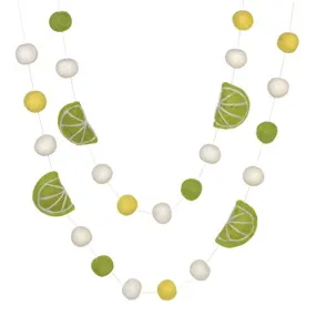 Lime Felt Garland- Yellow, Green & White