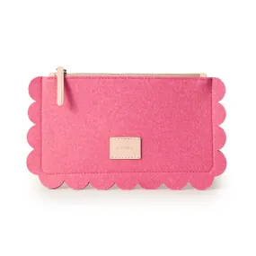 Lyche Deco Edge Scallop Felt Pouch