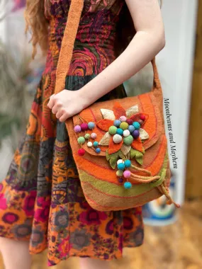 MAGICAL FELTED WARM AMBER PIXIE BAG