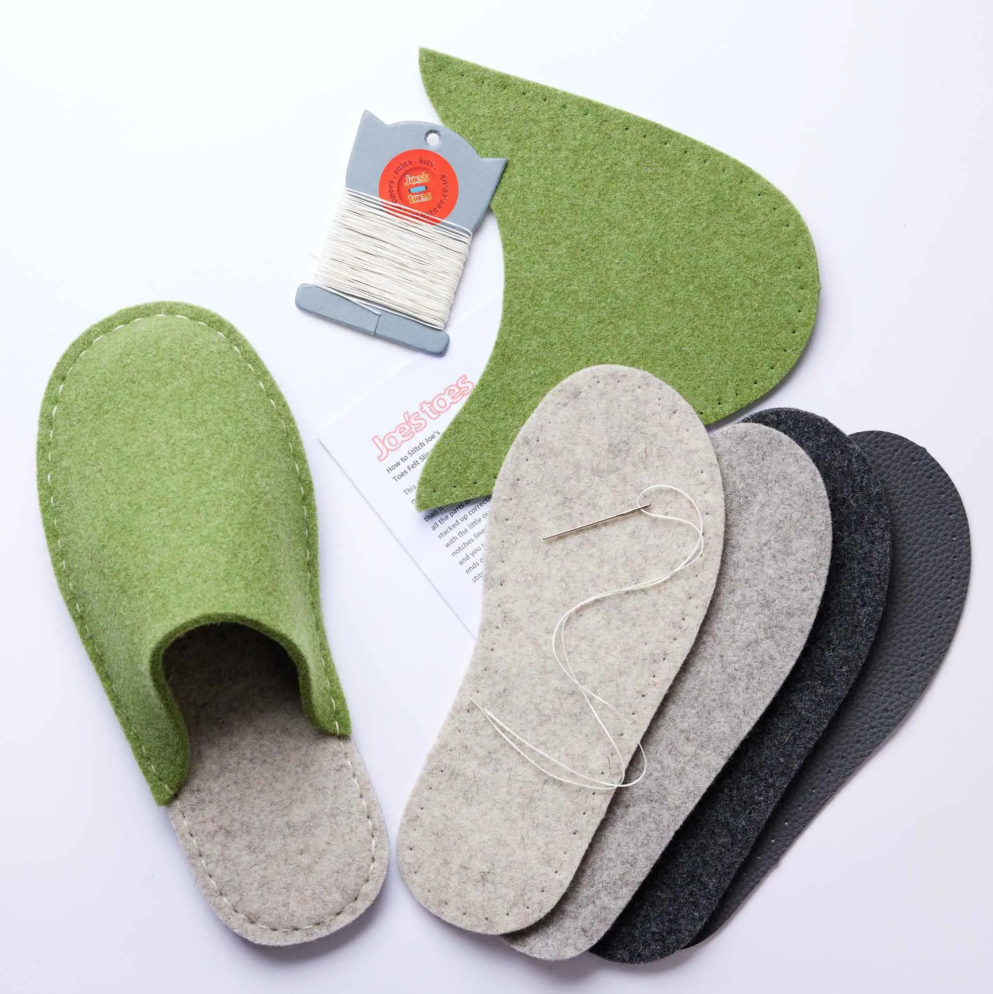 Make your own Felt Slipper Kit with Vinyl Outsoles