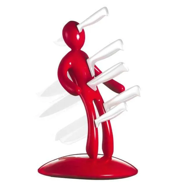 Man Kitchen Cutlery Knife Block Holder