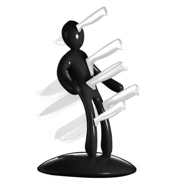 Man Kitchen Cutlery Knife Block Holder