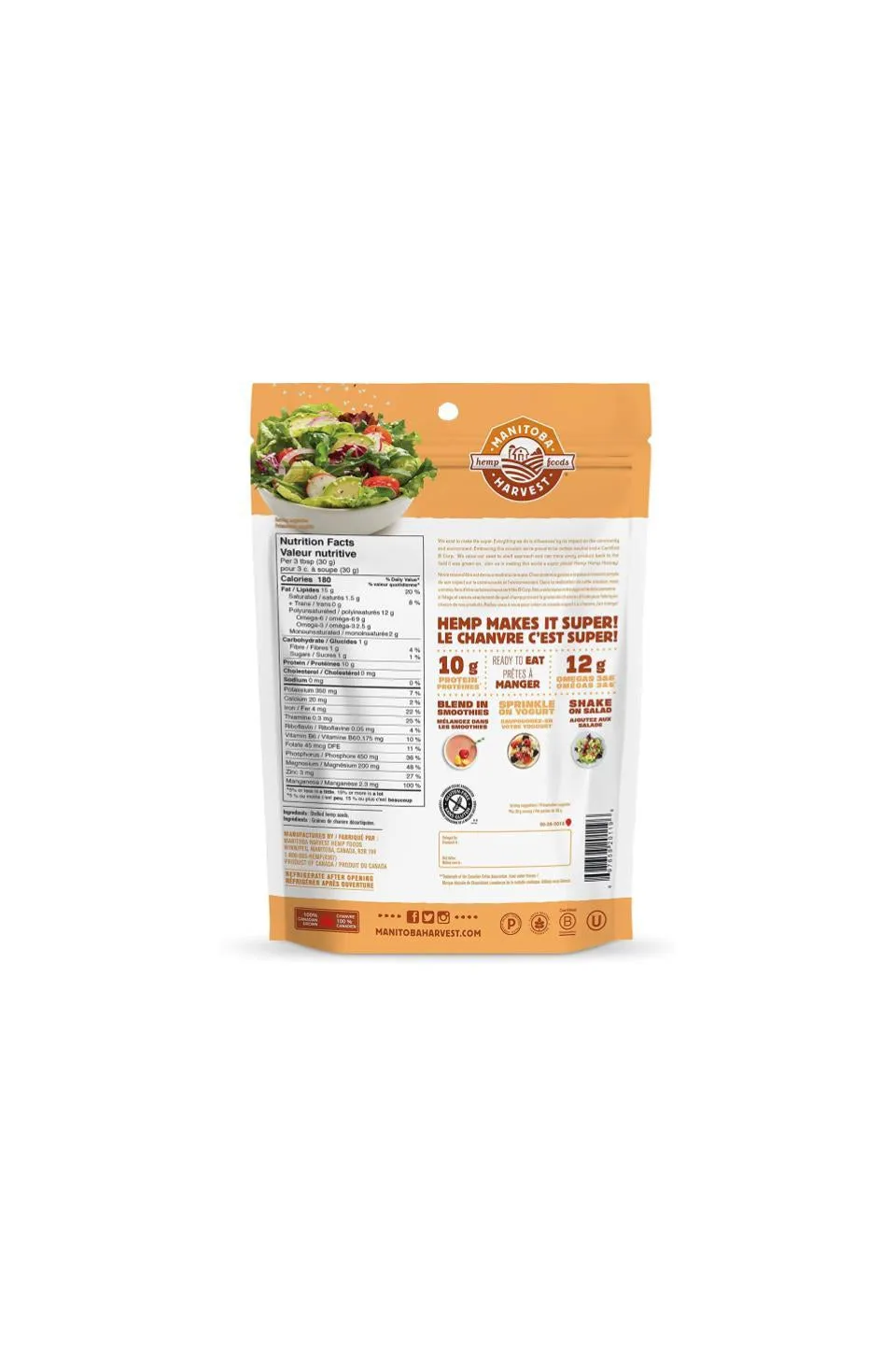 Manitoba Harvest Natural Hemp Hearts 454g