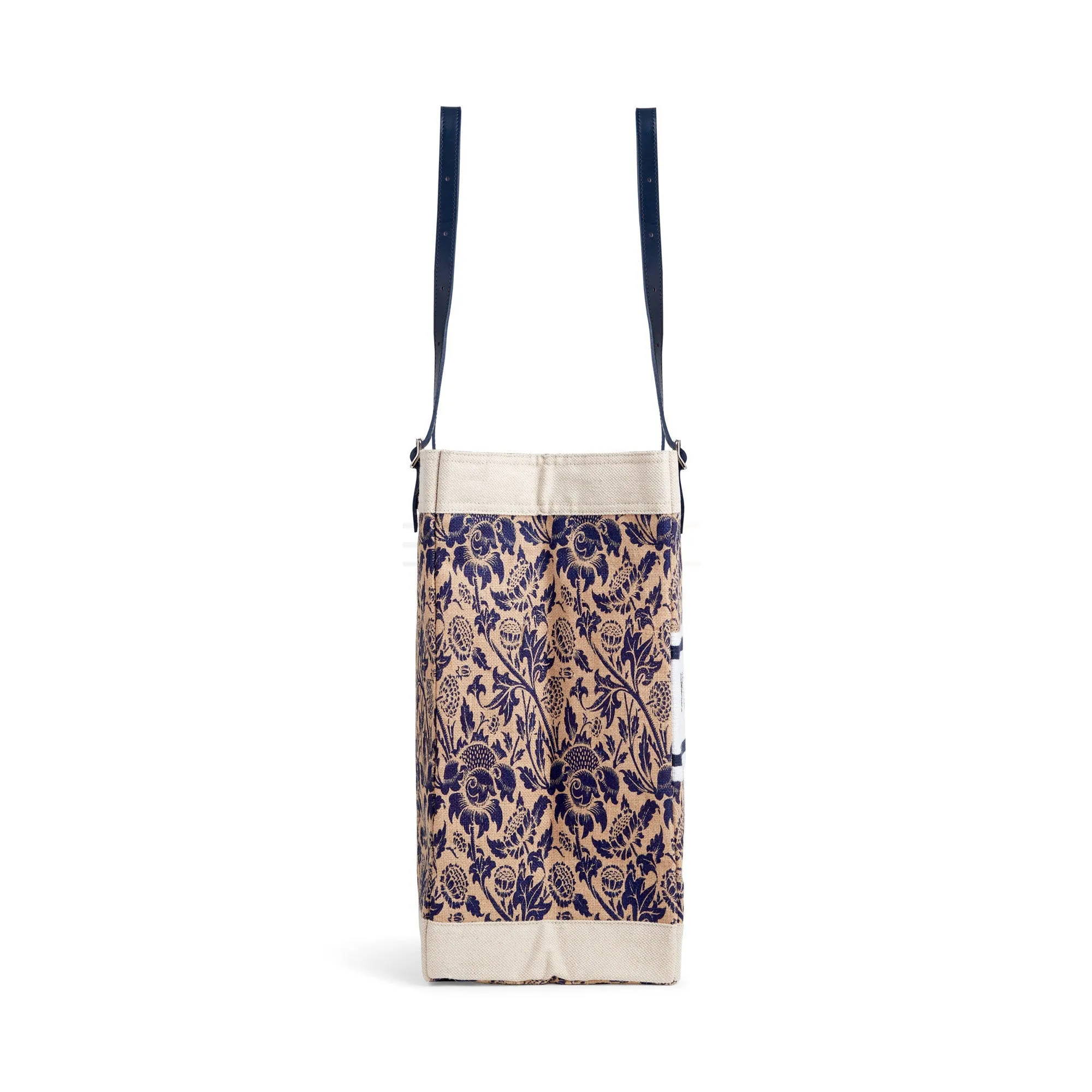 Market Bag in Blue Porcelain with Adjustable Handle