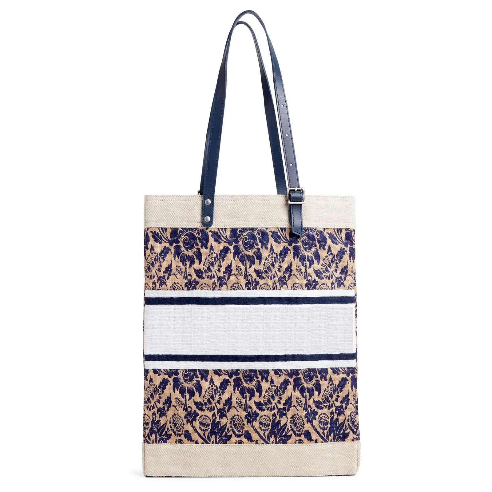 Market Bag in Blue Porcelain with Adjustable Handle