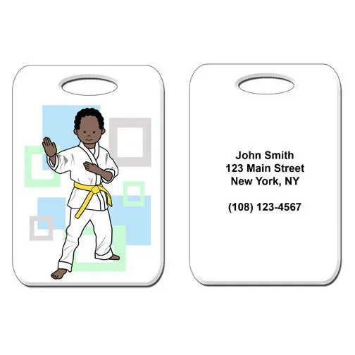 Martial Arts or Karate Kid Bag Tag - Boy