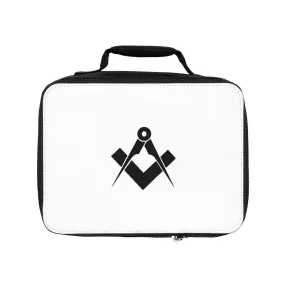 Master Mason Blue Lodge Lunch Bag - White with Square & Compass