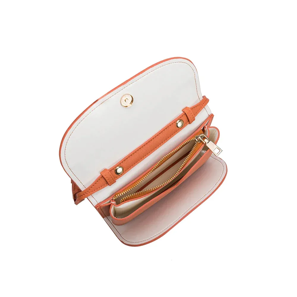 Melie Bianco Cleo Small Vegan Convertible Purse - Peach