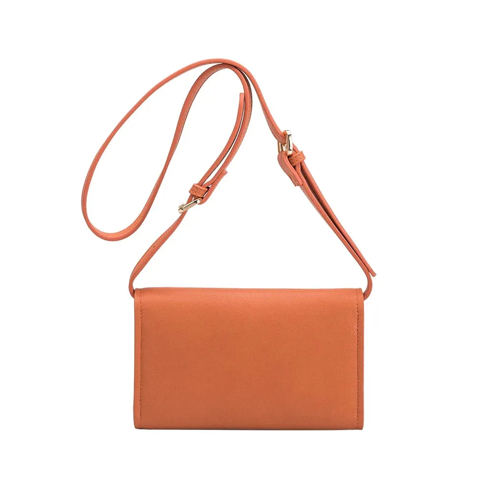 Melie Bianco Cleo Small Vegan Convertible Purse - Peach