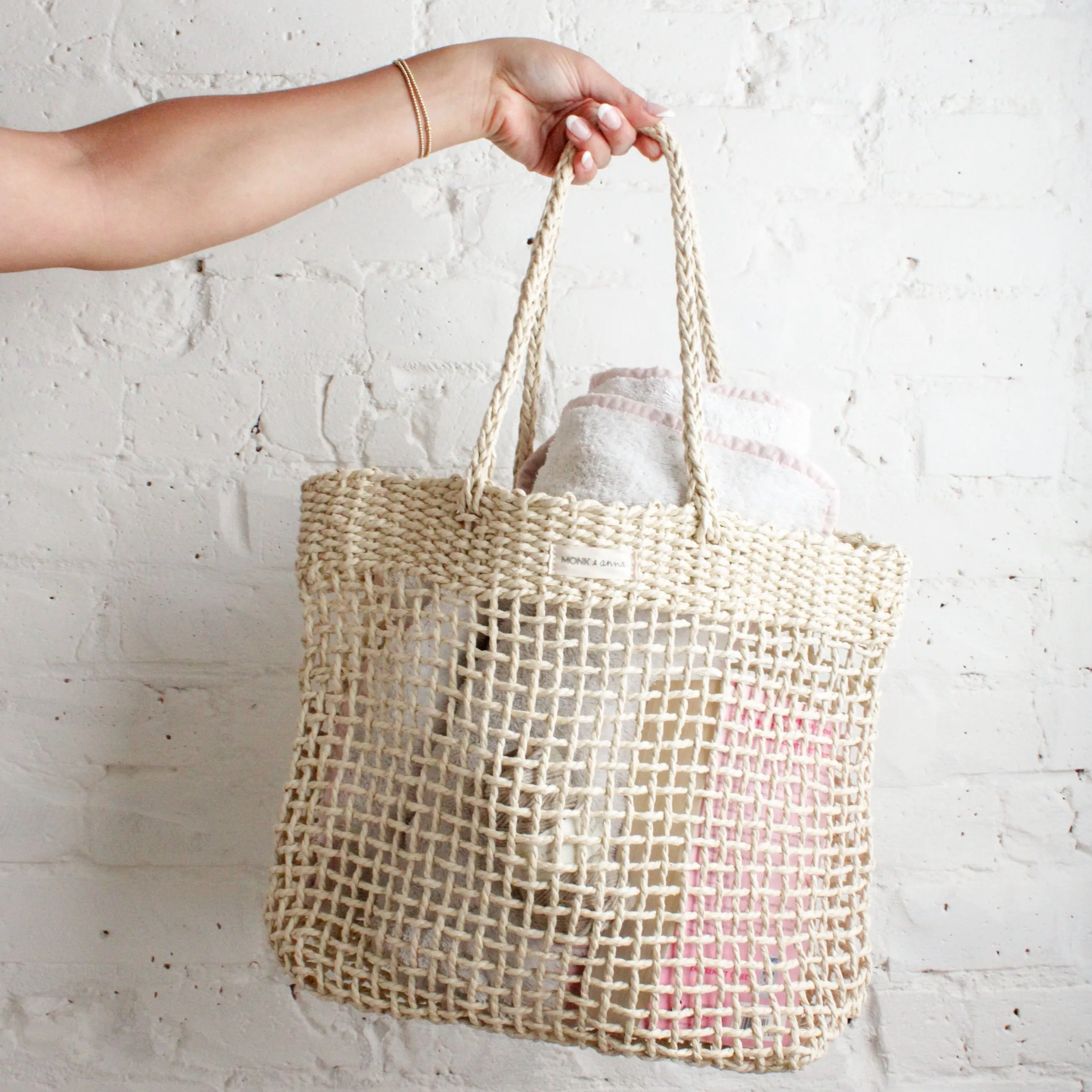 Monk   Anna Akeru Woven Straw Bag