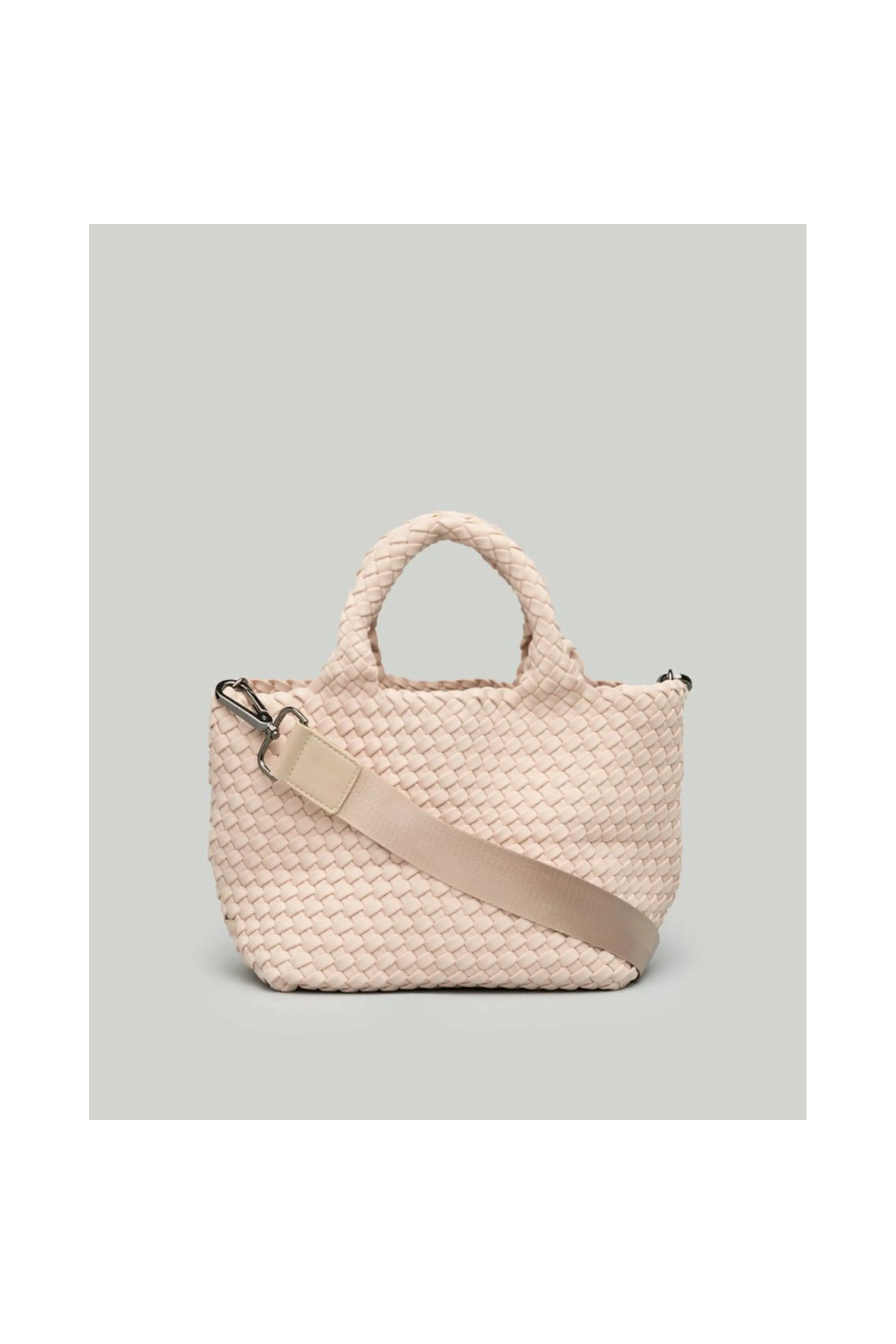 NAGHEDI St. Barth's Small Tote Solid Bag SN0140  | Ecru