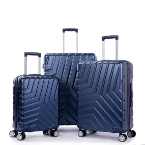 Navy Blue 3PC Luggage Set with TSA Lock