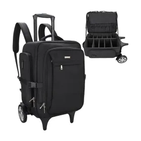 New Rolling Extra Large Professional Trolley Makeup Backpack With Detachable Trolley And Large Wheels