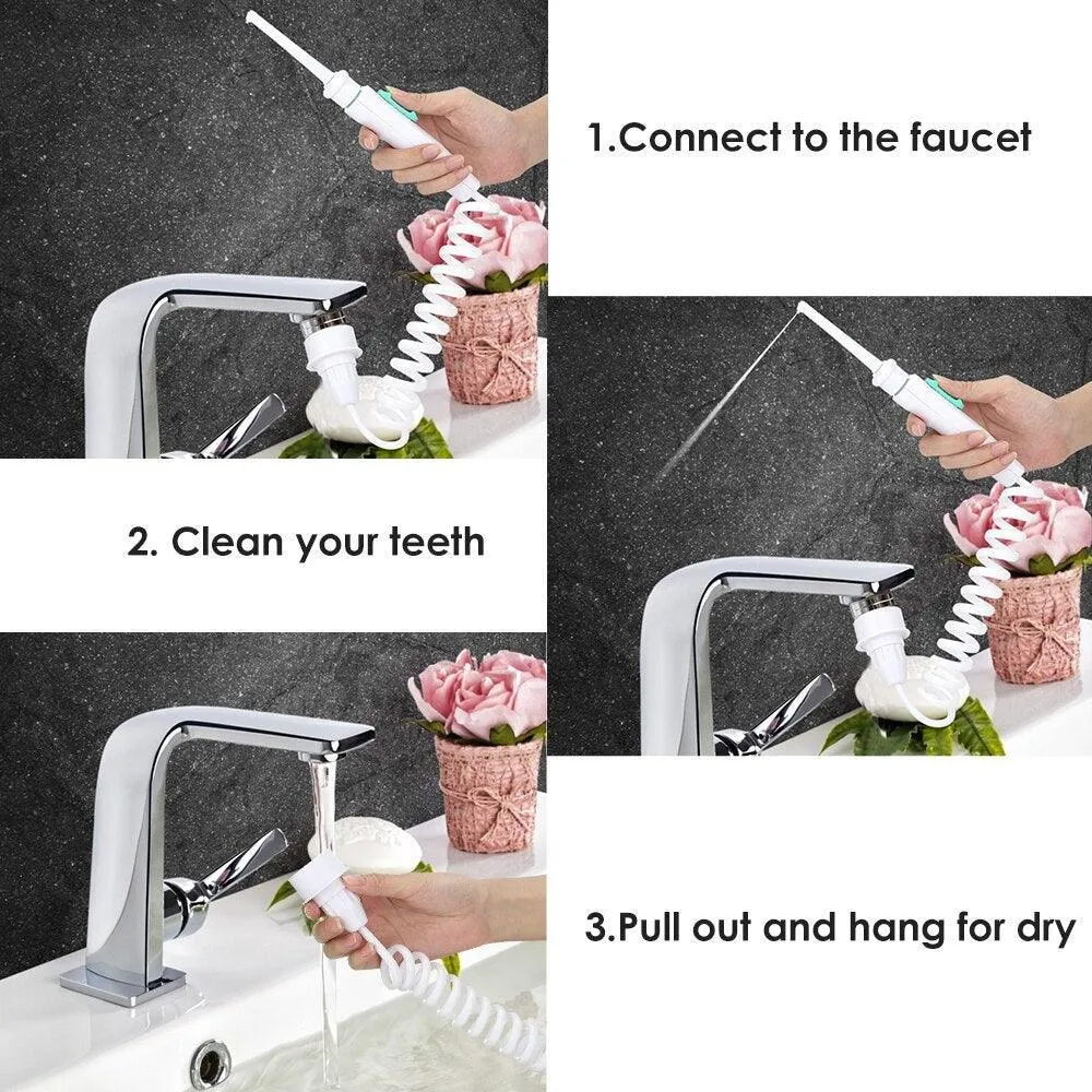 New Water Dental Flosser Faucet Oral Irrigator Water Jet Floss Dental