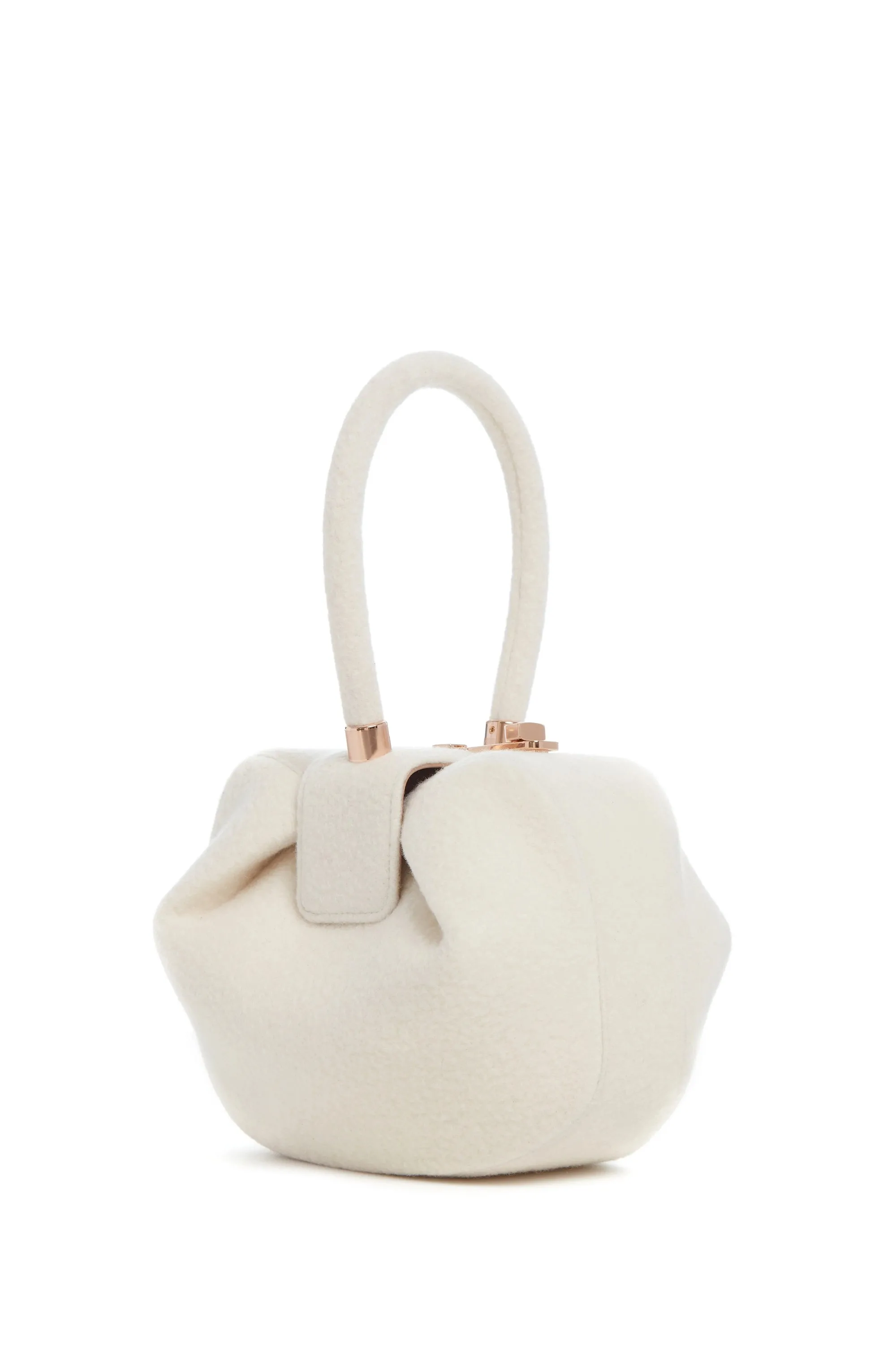 Nina Bag in Ivory Cashmere Felt