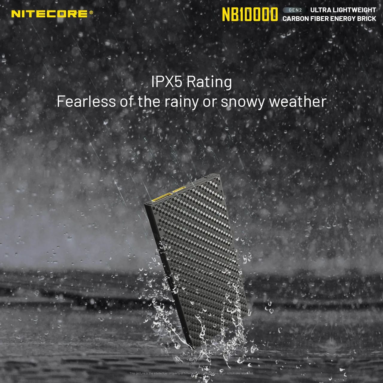 Nitecore NB10000 GEN2 Ultralight Carbon Fiber Energy Brick 10,000 mAh Mobile Power Bank