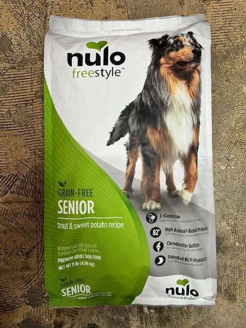 Nulo Senior Dog Food, Grain Free Trout 24lb