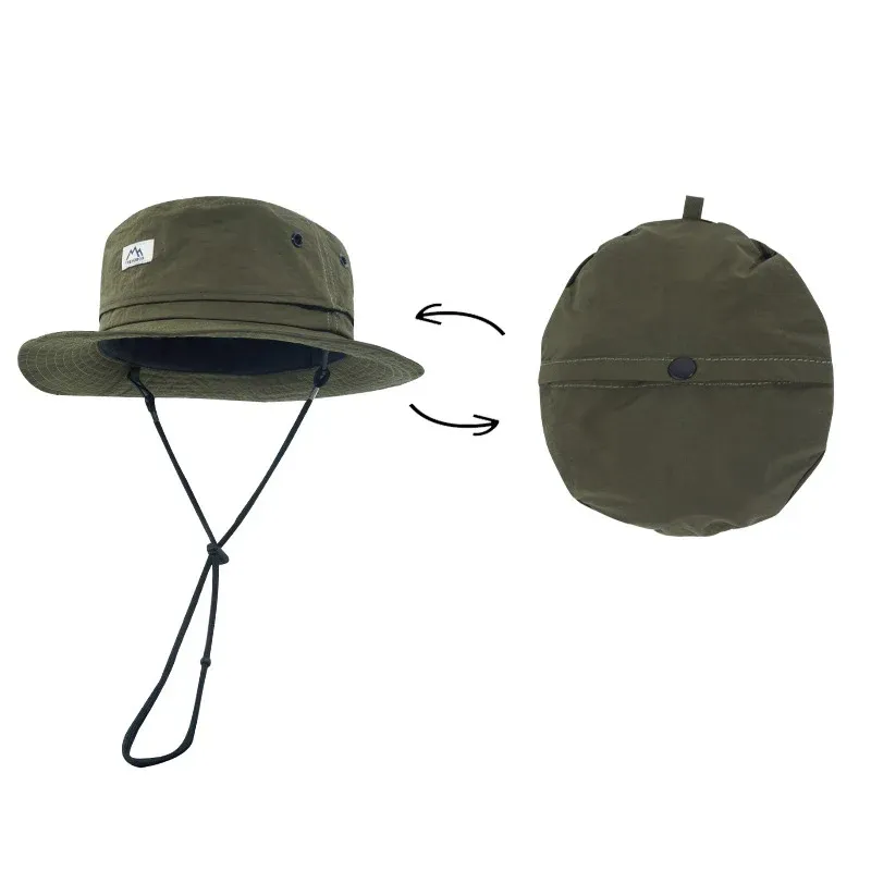 Outdoor Bucket Hat   Coin Bag Dual-use Design Quick Dry Climbing Hat