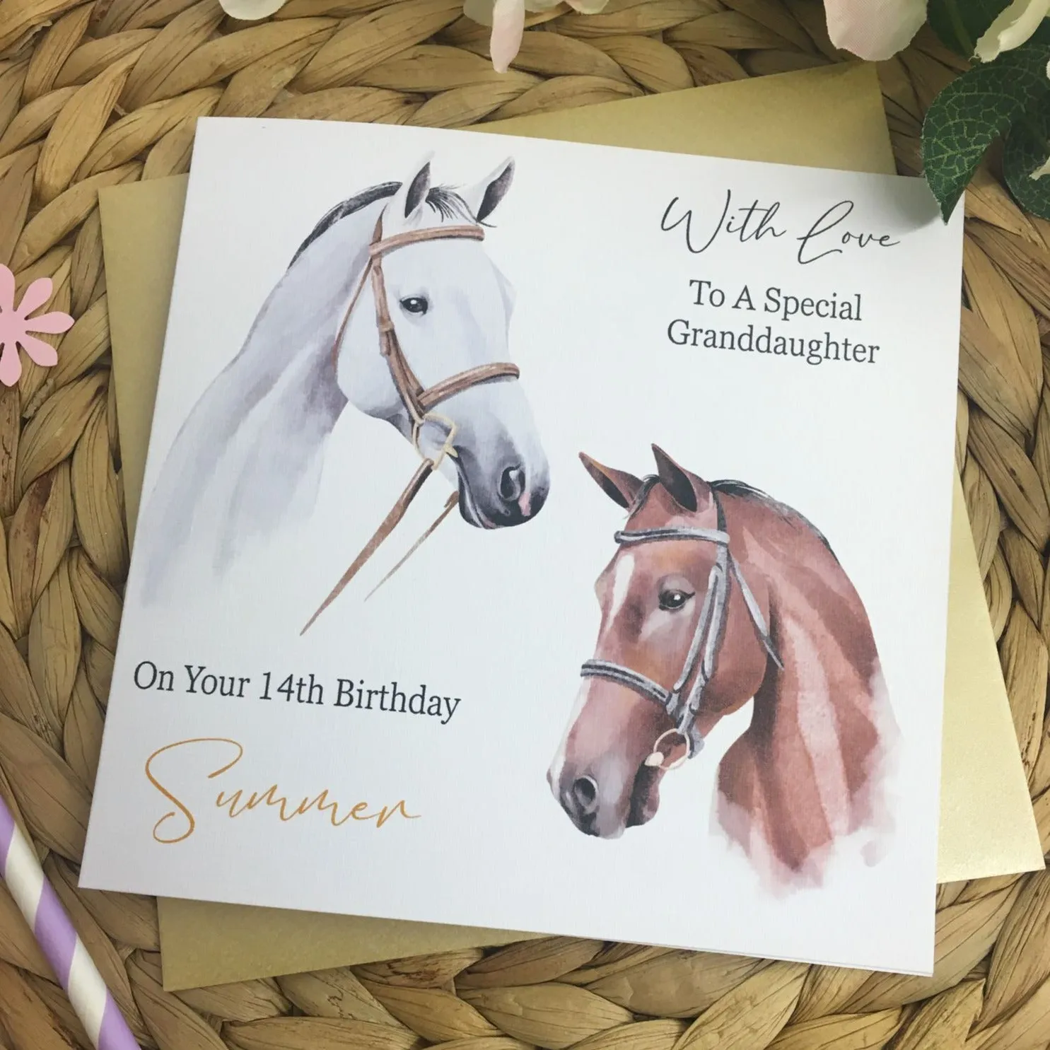 Personalised Birthday Card Horse Lover