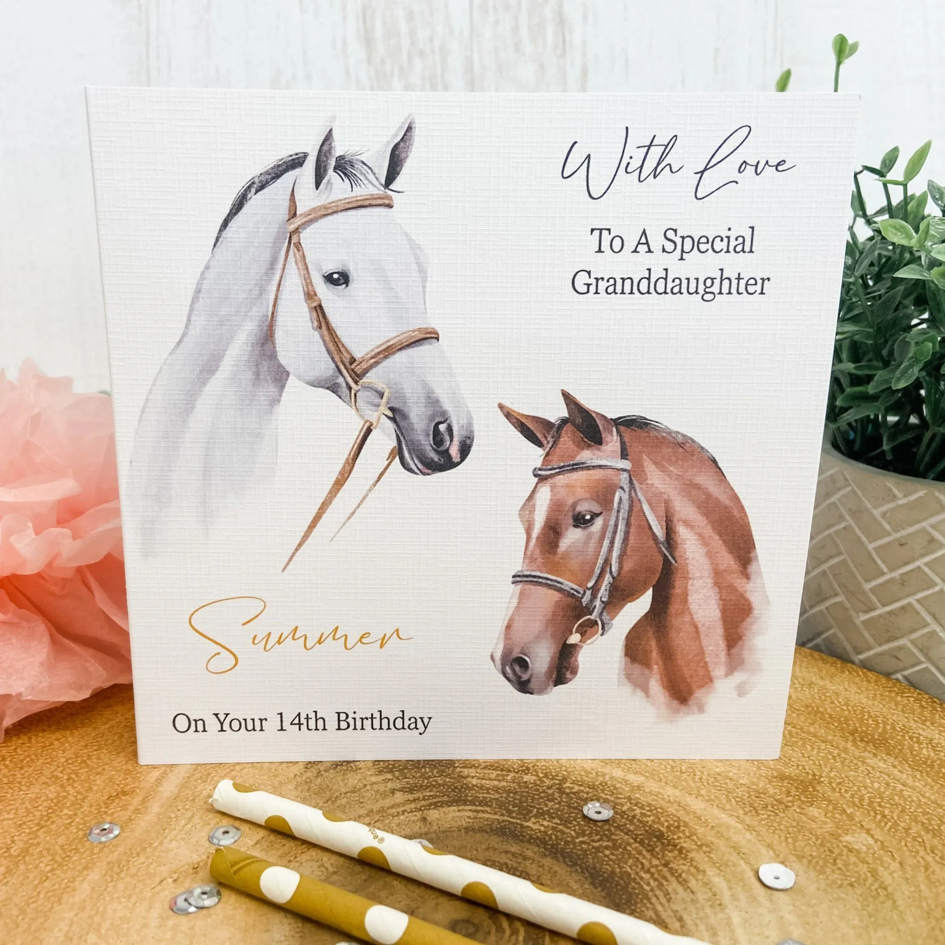 Personalised Birthday Card Horse Lover