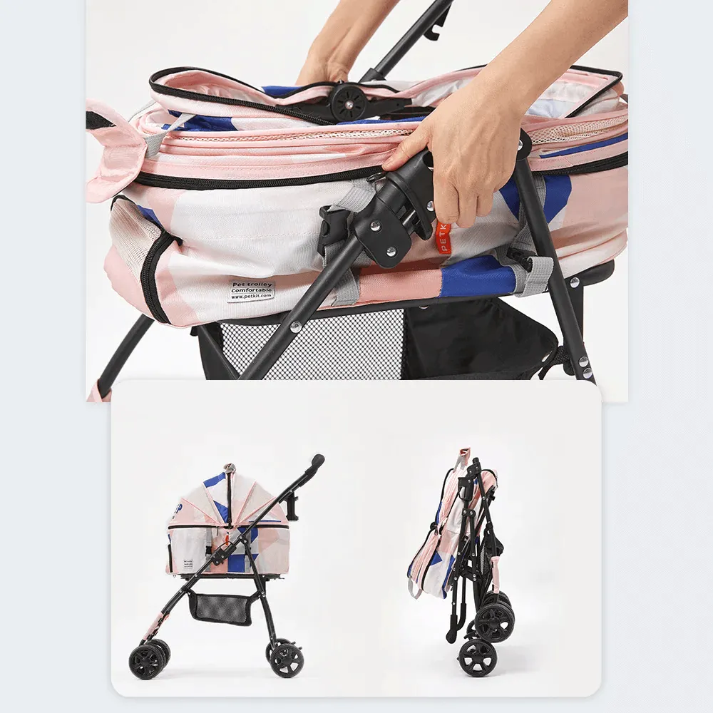 PETKIT Bon Voyage Pink Pet Stroller