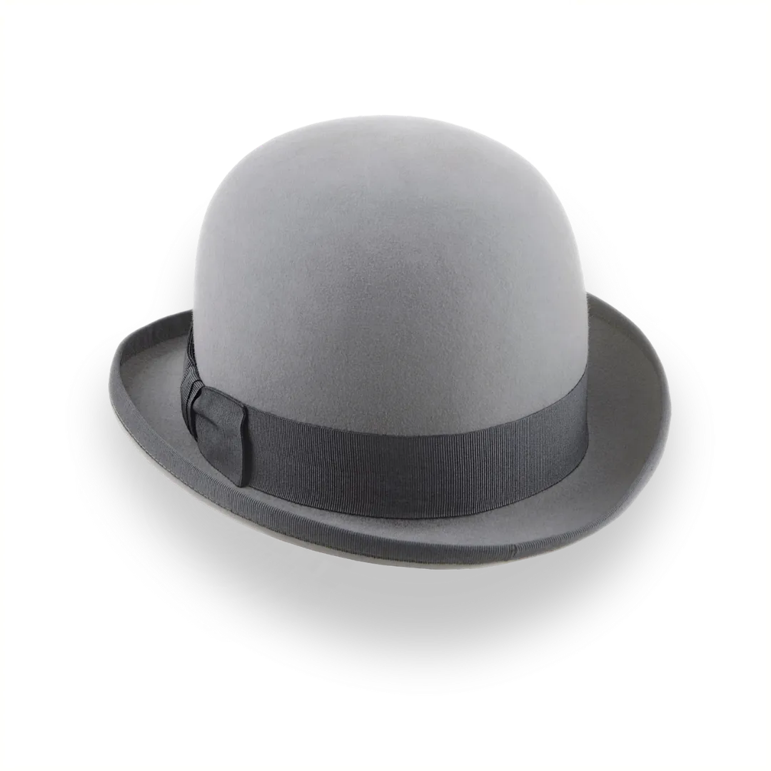 Pewter Grey Men's Bowler Hat in Stylish Fur Felt | The Coke