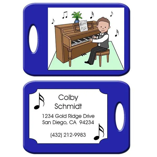 Piano Recital Boy Bag Tag