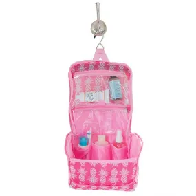 Pineapple Pink Hanging Toiletry Bag