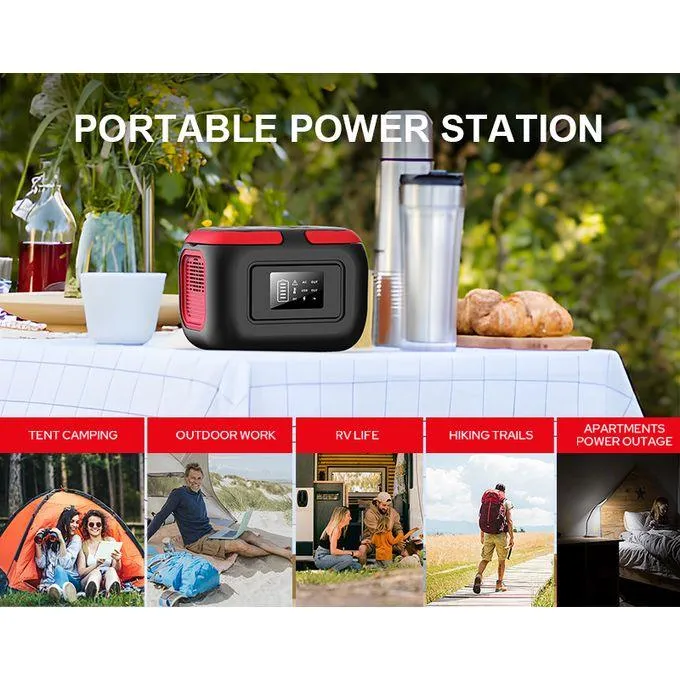 Portable Power Station AC 120W 98Wh Power Pack Solar Generator for Laptop, Desktop, Fan