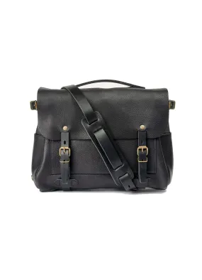 POSTMAN BAG ÉCLAIR M | Vegetable Tanned Leather | Black