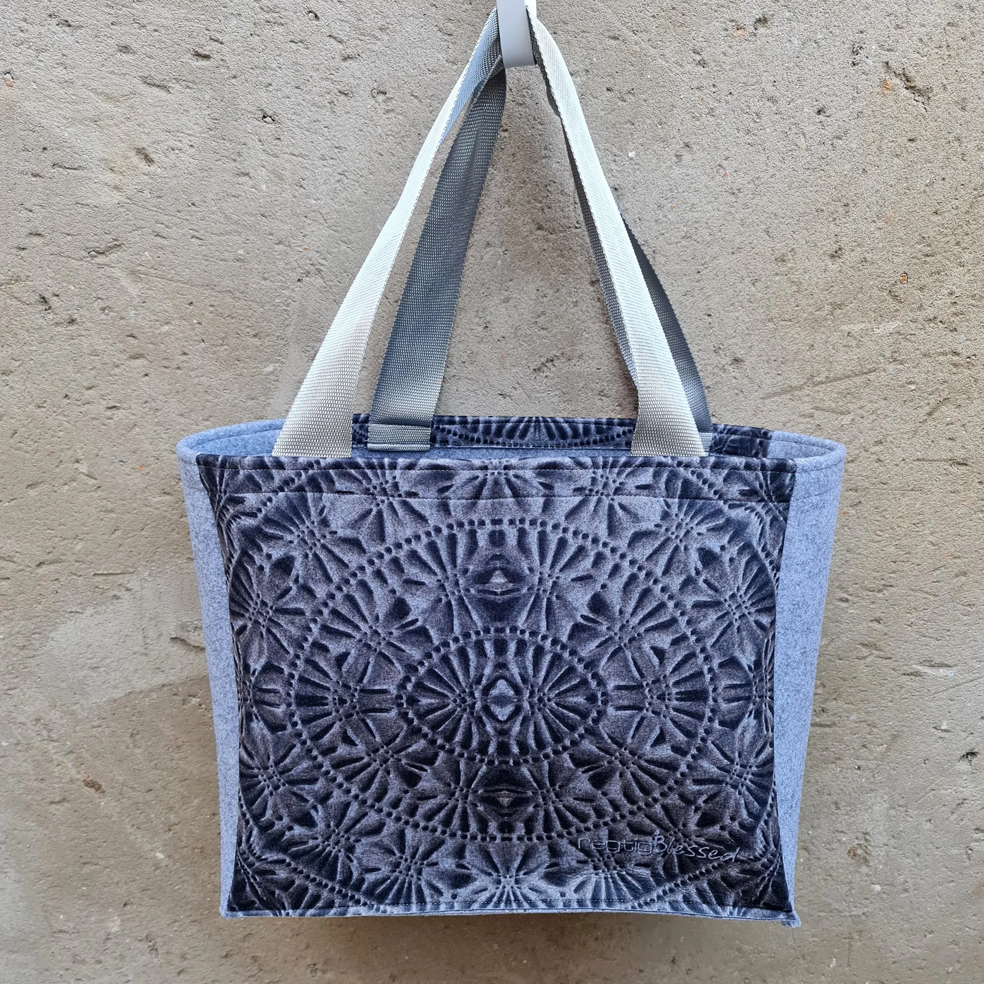 Pressed Ceiling Round - Recycled Felt Teacher Bag