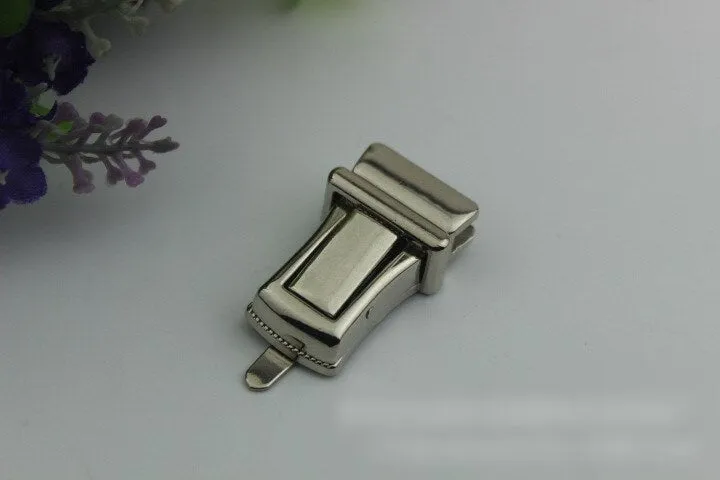 Purse Lock Thumb Catch 20 35mm Metal Square Rectangle Tuck Tongue Clasp Silver Gold Bronze Black Latch Case Bag Leathercraft Hardware Repair