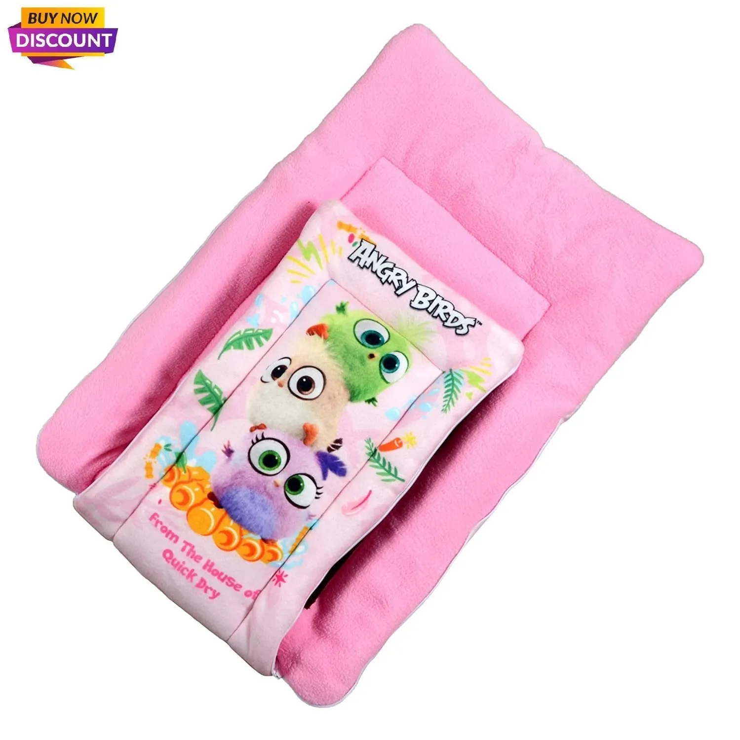 Quick Dry Cute Baby New Born Kangaroo Wrap Pink Sleeping Bag with Dry Sheet