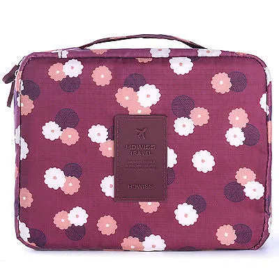 "Iconic beauty" Compact Makeup toiletry travel organizer Bag