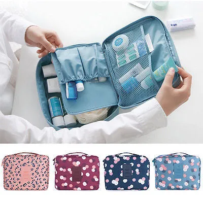 "Iconic beauty" Compact Makeup toiletry travel organizer Bag