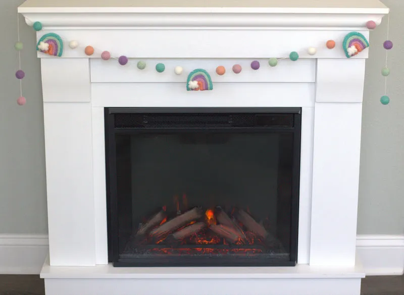 Rainbow Felt Garland- Pastel