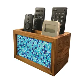 Remote Control Stand Holder Organizer For TV / AC Remotes -  Cool Prints Light Blue