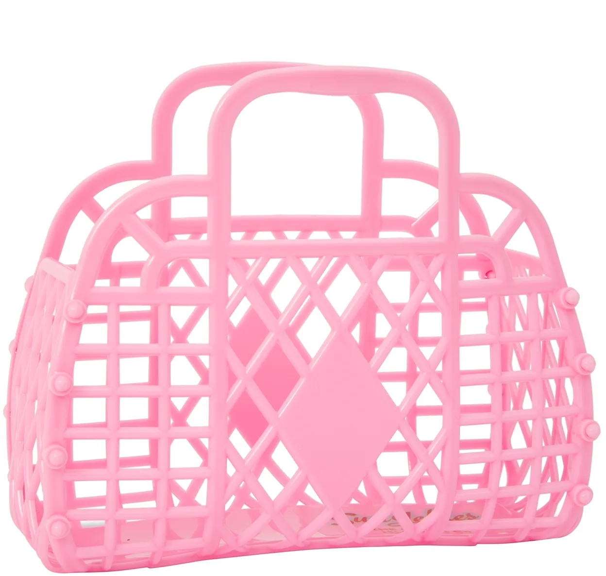 Retro Basket in Bubblegum Pink - Mini