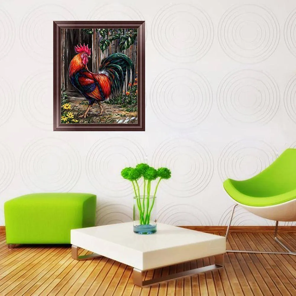 Rooster Full Round Drill  5D DIY Diamond Painting 30*36