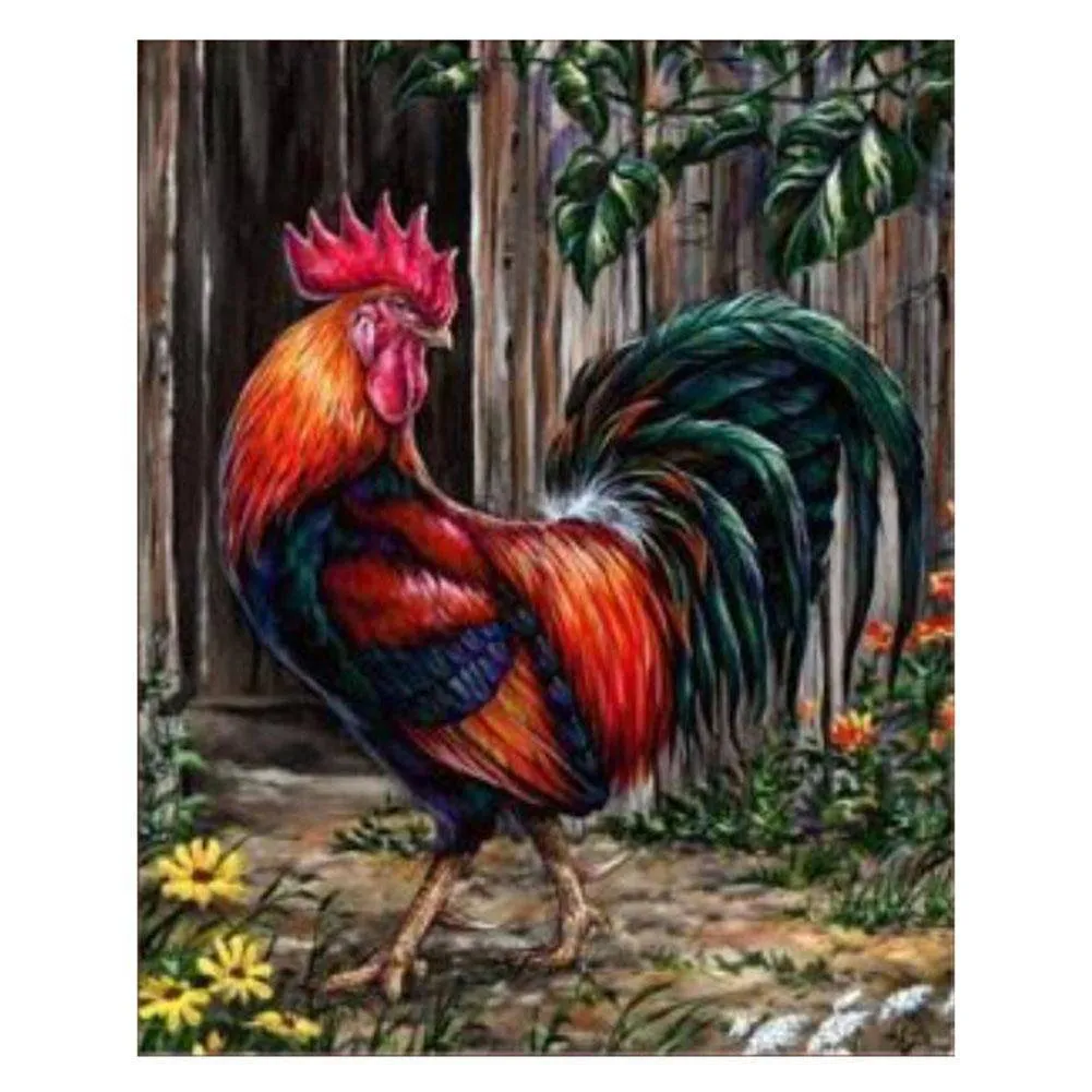 Rooster Full Round Drill  5D DIY Diamond Painting 30*36