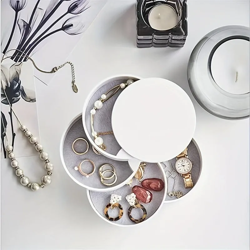 Rotating Jewelry Organizer for Earrings Necklaces Bracelets and Rings