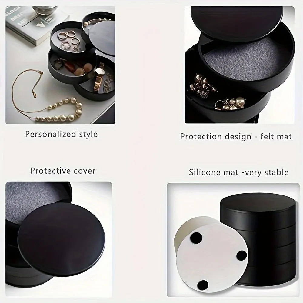 Rotating Jewelry Organizer for Earrings Necklaces Bracelets and Rings