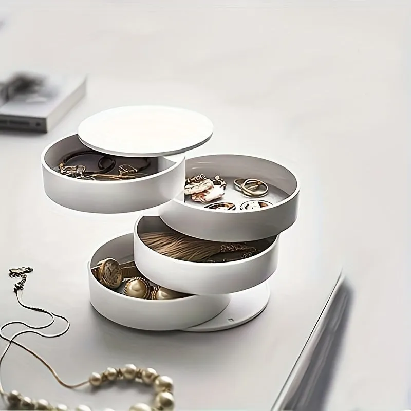 Rotating Jewelry Organizer for Earrings Necklaces Bracelets and Rings