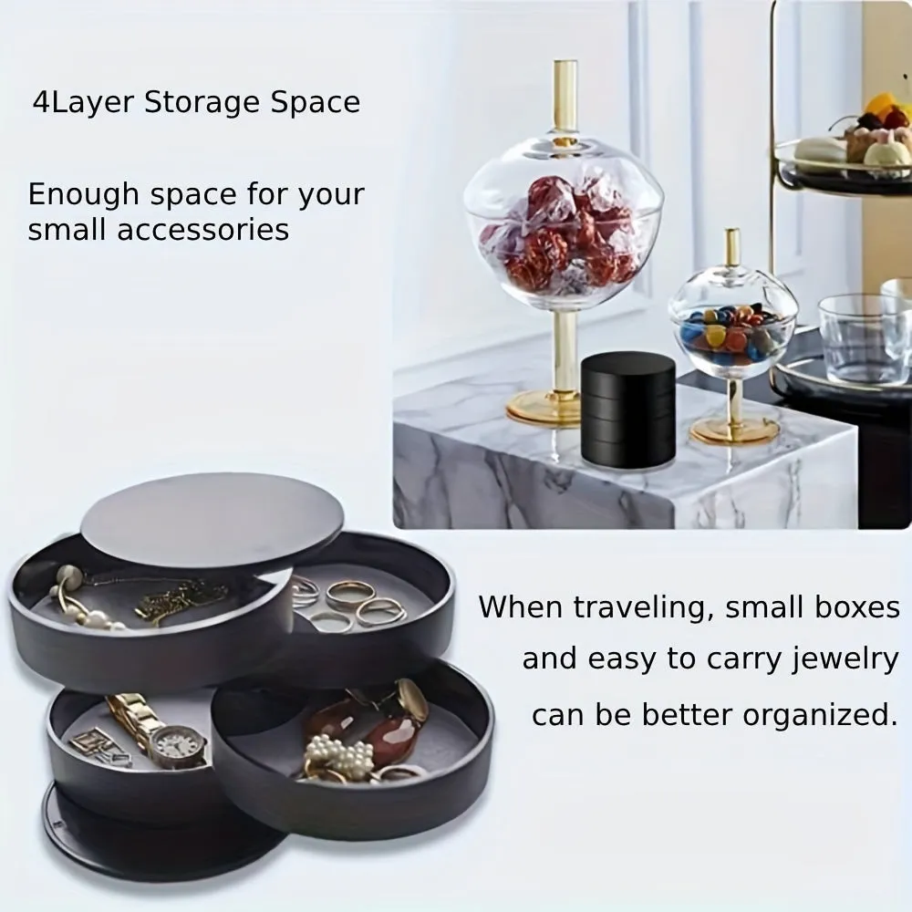 Rotating Jewelry Organizer for Earrings Necklaces Bracelets and Rings