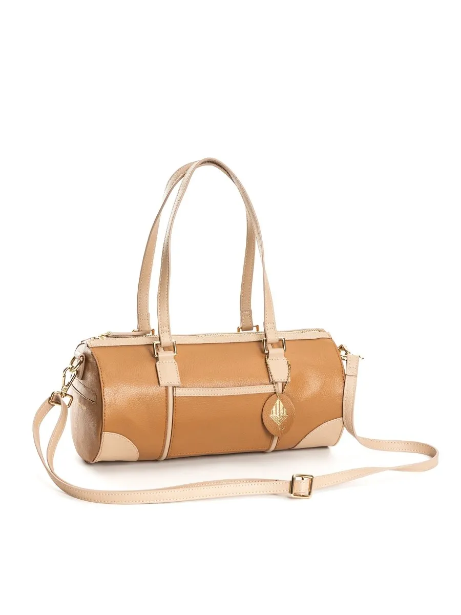 Salacia (Almond  & Caramel) | Women's bag made with Apple Leather