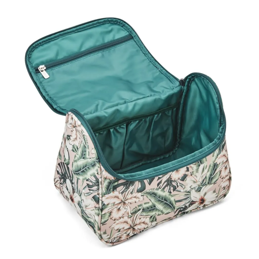 Scunci Floral Front Zip Cosmetic Bag