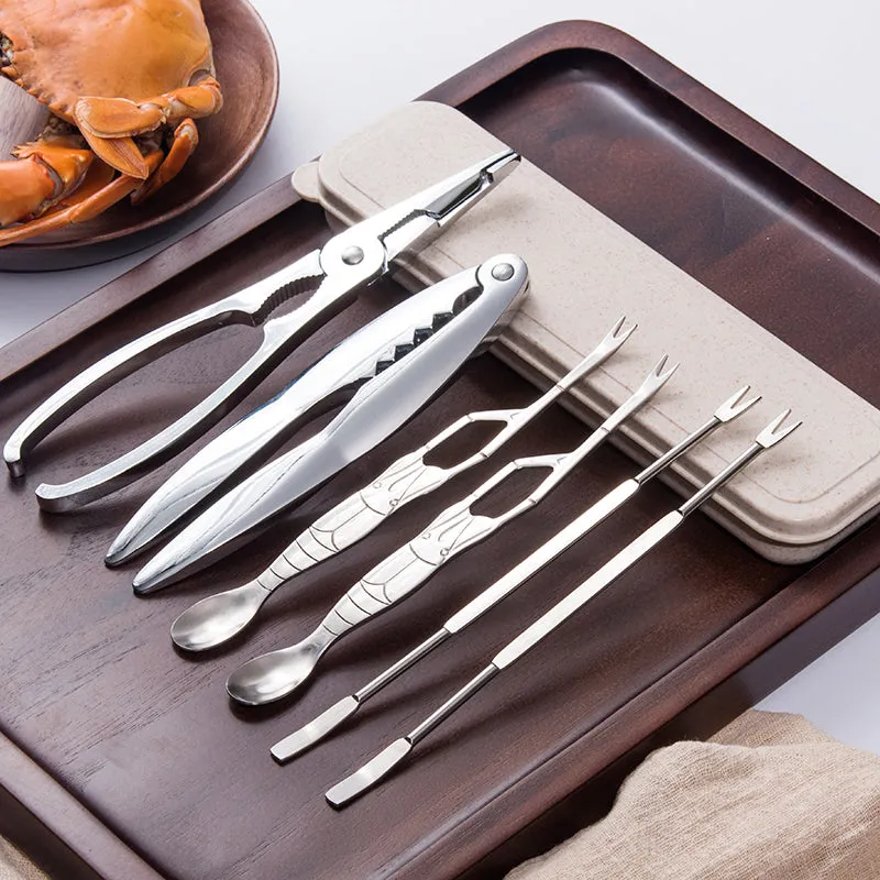 Seafood Tool Sets Crab Crackers Pick Spoons Set Lobster Clip Pick Set